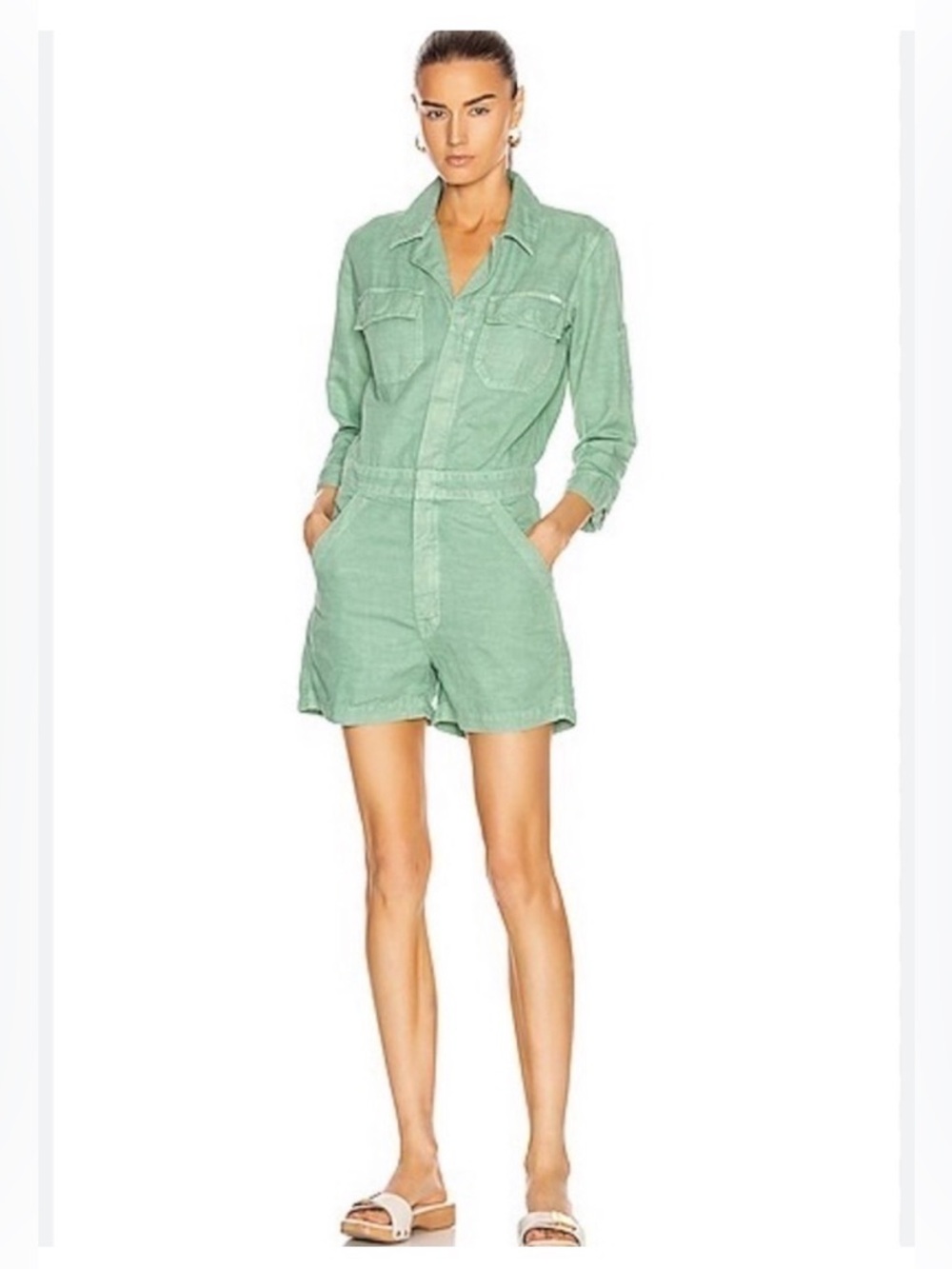 MOTHER Mint Green Lightweight Jacket
